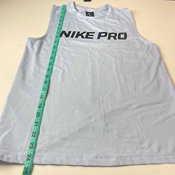 Nike Pro Dri-FIT Tank Top Womens Large Light Blue Crossover Back Muscle Tee - Picture 8 of 10